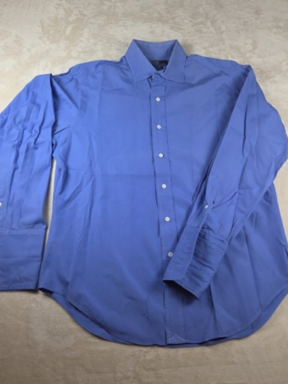 Polo Ralph Lauren Philip French Cuff Dress Shirt Mens 15.5-34 Blue Cotton